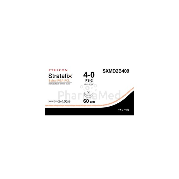 STRATAFIX 4/0 SXMD2B409 60cm 2xFS-2 - 12draden