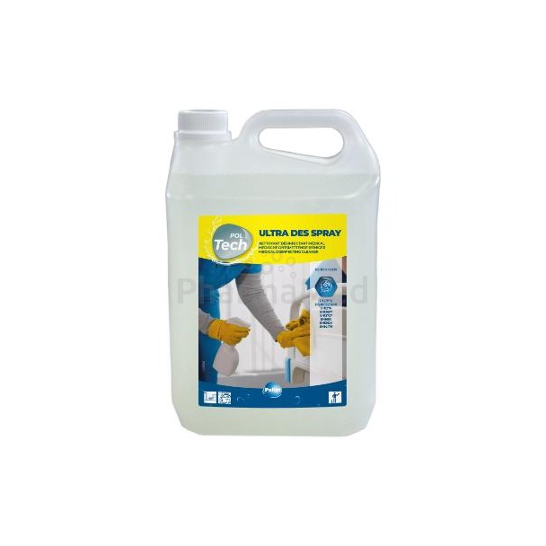 PolTech Ultra DES Nettoyant désinfectant toutes surfaces - 5L