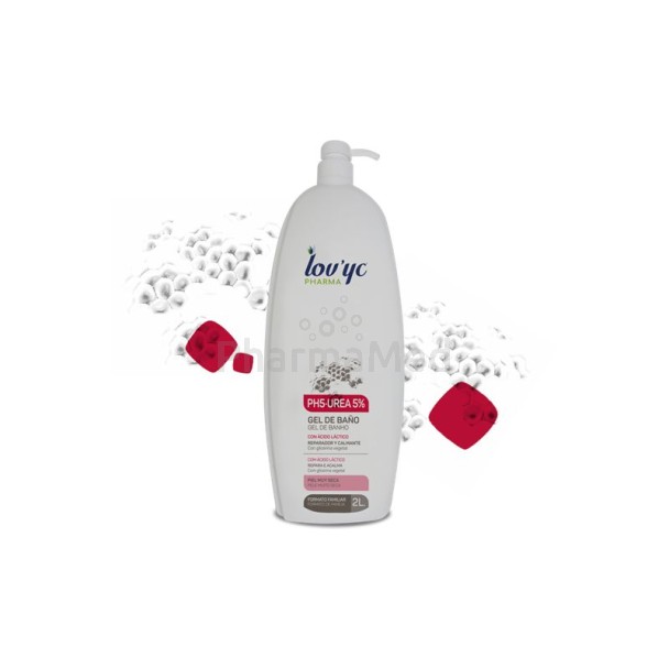 LOV'YC Gel douche - PH5 Urée 5% - 2L + pompe