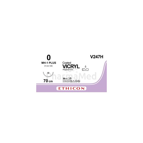 VICRYL 0 V247H MH-1 PLUS 70cm - 36draden