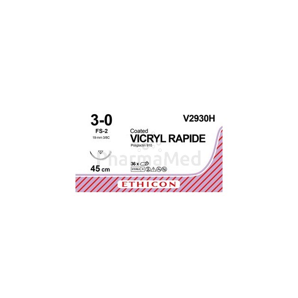 VICRYL RAPID 3/0 FS-2 19mm Und 45cm - 36fils