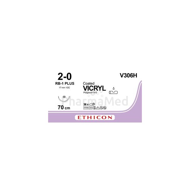 VICRYL 2/0 V306H RB-1 70cm - 36fils