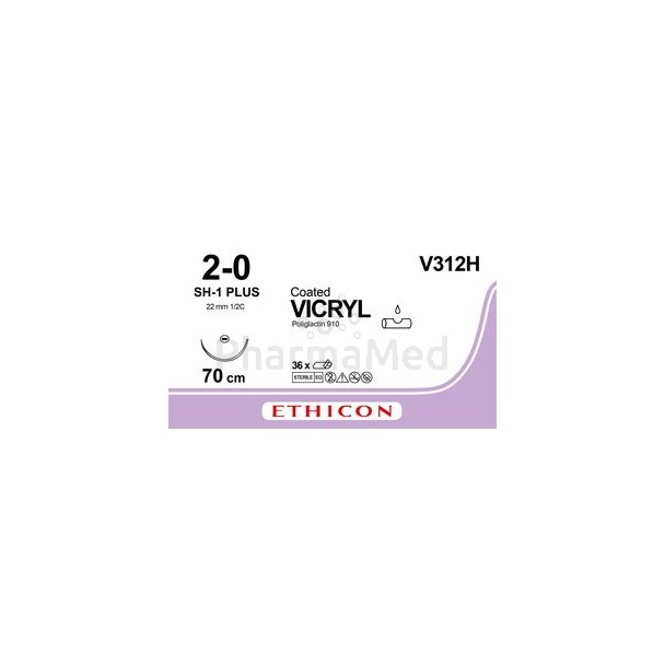 VICRYL 2/0 V312H SH-1 70cm - 36draden
