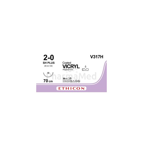VICRYL 2/0 V317H SH 70cm - 36draden