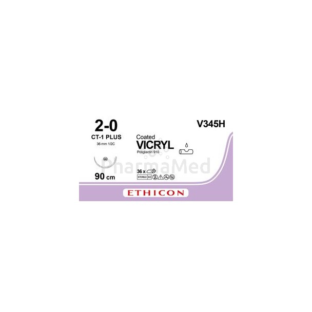 VICRYL 2/0 V345H CT-1 90cm - 36draden