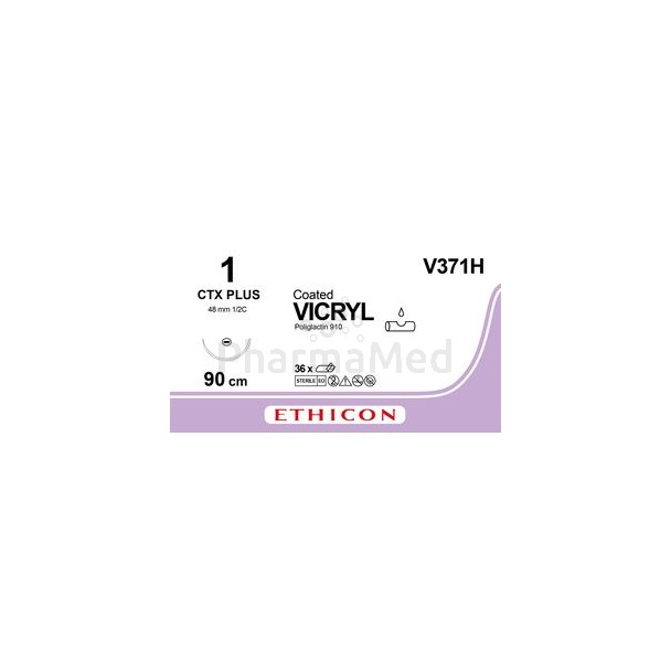 VICRYL 1 V371H CTX 90cm - 36fils