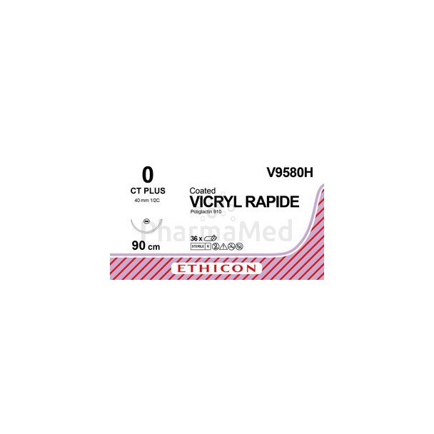 VICRYL RAPID 0 V9580H CT 90cm - 36draden