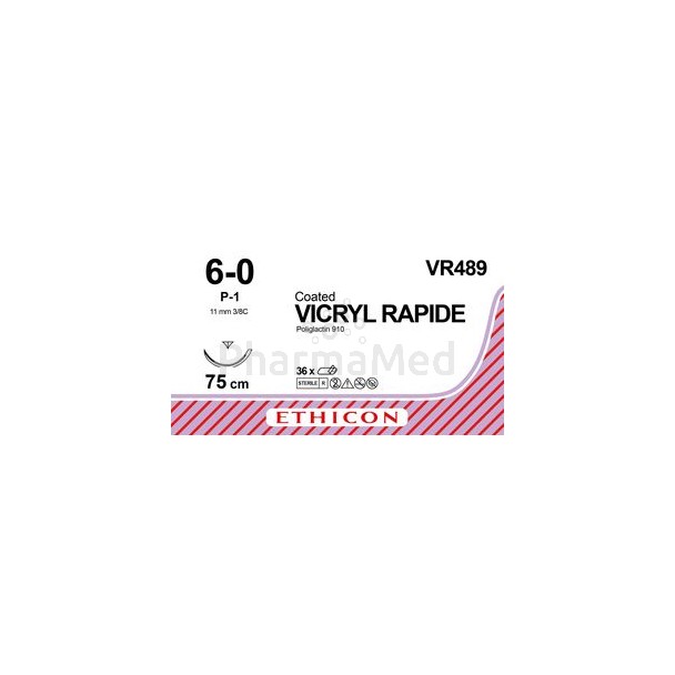 VICRYL RAPID USP6/0 Und P-1 Prime 75cm - 36fils