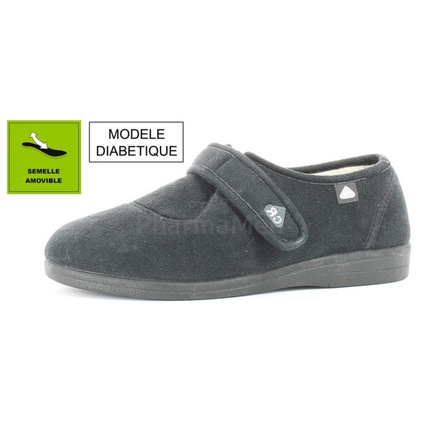 Diabetische pantoffels WALLABY Zwart 48