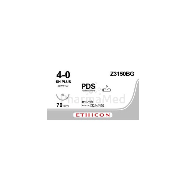 ETICON PDS 4/0 Z3150BG SH1/2 M1.5 70cm - 12fils