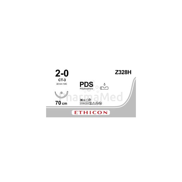 ETICON PDS II 2/0 Z328H CT-3 70cm Violet - 36fils