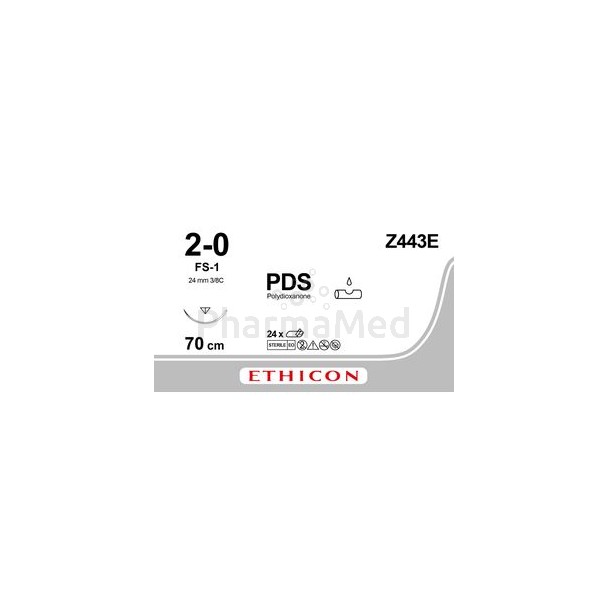 ETICON PDS II 2/0 Z443 FS-1 70cm Incolore - 24fils