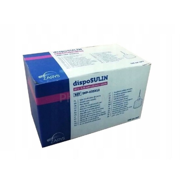 Aiguilles dispoSULIN 29G 0,33mmx12mm - 100pc