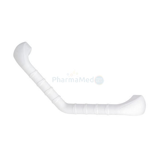 Barre d'appui courbée avec stries antidérap. - 40cm