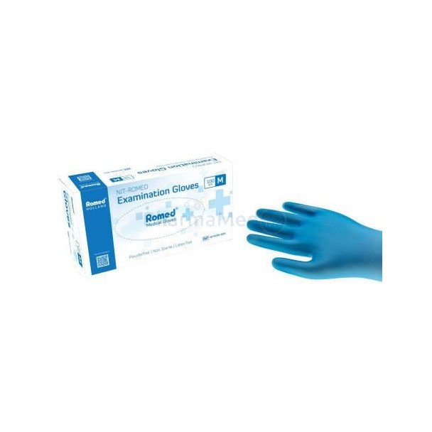 Gants Nitrom ROMED bleu ss poudre XL   (90pc)