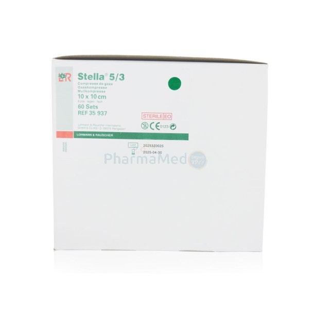Compresses gaze ST L&R 5/3 10x10cm - 60x3pc