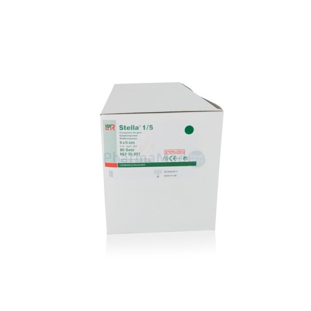 Compresses gaze ST L&R 1/5 5x5cm - 80x5pc