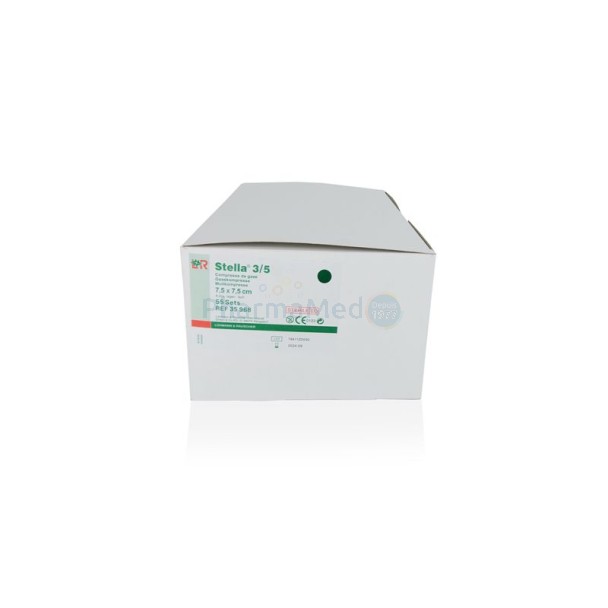 Compresses gaze ST L&R 3/5 7½x7½cm - 55x5pc