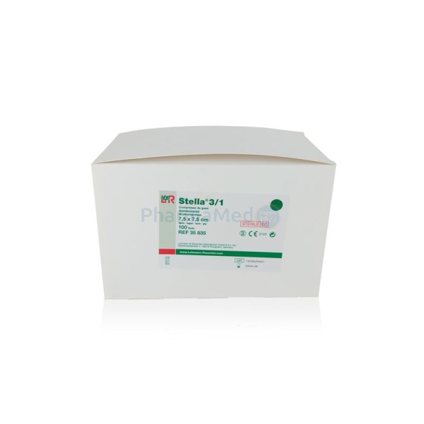Compresses gaze ST L&R 3/1 7,5x7,5cm - 100x1pc
