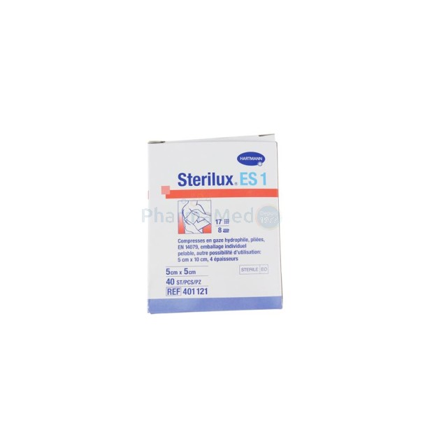 Compresses gaze ST STERILUX 1/1 5x5cm(40x1pc)