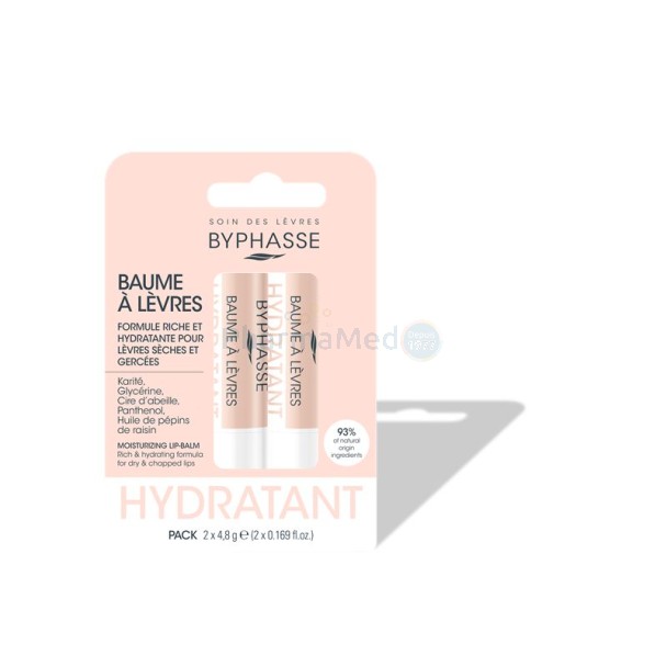 BYPHASSE Lippenbalsem Hydraterende 2x4.8gr