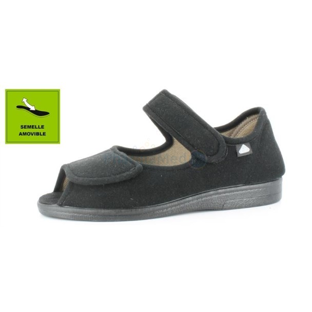 Pantoffels ORTHO COTON Zwart 44