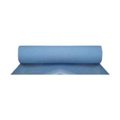 Drap d'examen bleu gaufré/plastifié 1pli  50cm x 68m - 1rl