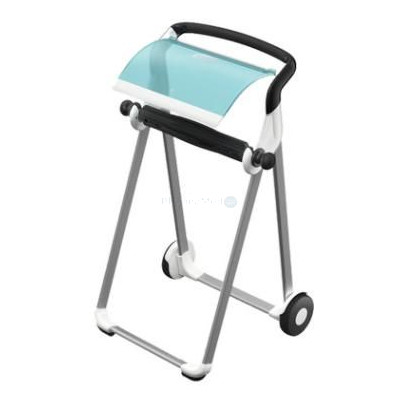 Distributeur bobines Tork sur pied blanc/turquoise