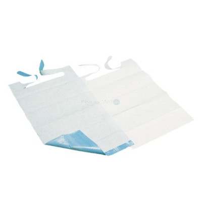 Bavoir + PE 38x70cm avec lanières - 100pc