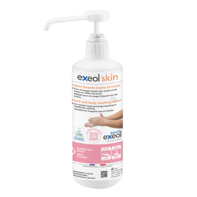 EXEOL SKIN lotion lavante mains & corps + pompe - 500ml