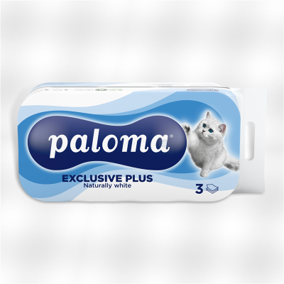 PALOMA Papier toilette Exclusive Plus 3 plis blanc - 48 rouleaux