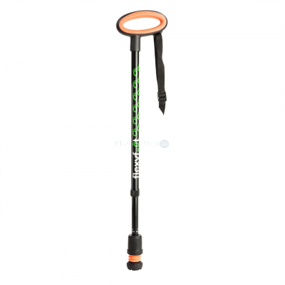 Canne FLEXYFOOT poignée ovale noir - 1pc