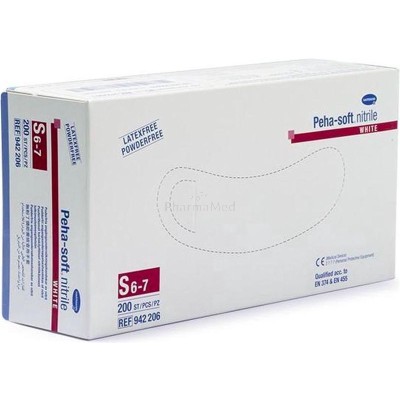Gants PEHA SOFT nitrile blanc Small - 200pc