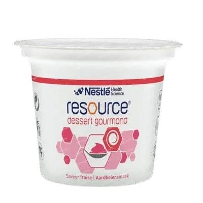 Nestlé Dessert gourmand - Hyperproteïne aardbeiencrème - 4x125gr