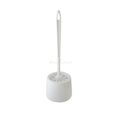 Brosse wc + support - modèle rond - 1pc