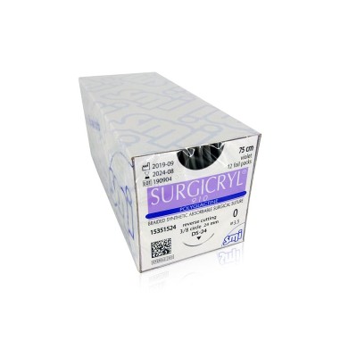 SURGICRYL 910 Metric3.5 USP0 75cm Violet- 12draden