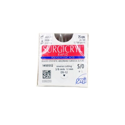 SURGICRYL Rapid 5/0 12mm 1.0 75cm - 12draden