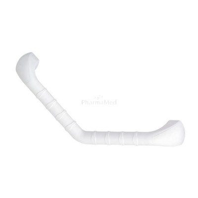 Barre d'appui courbée avec stries antidérap. - 40cm