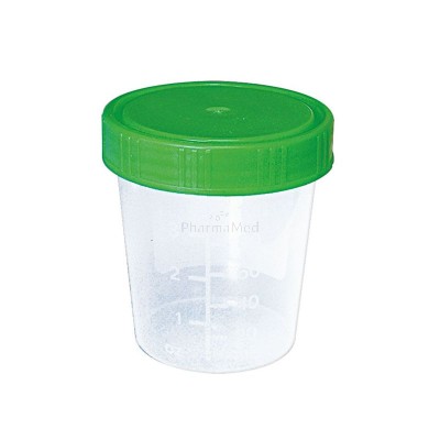 Pot à urine 100/125ml + couvercle vert - 500pcs